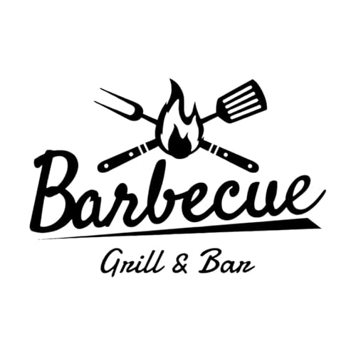 Küche Barbecue Kochen Bbq Essen Fleisch Grill Bar Outdoor Schriftaufkleber 32x47.7cm Karosseriedekoration Schwarz Küche Barbecue Kochen Bbq Essen Fleisch Grill Bar Outdoor Schriftaufkleber 32x47.7cm Karosseriedekoration Schwarz von ERGOU
