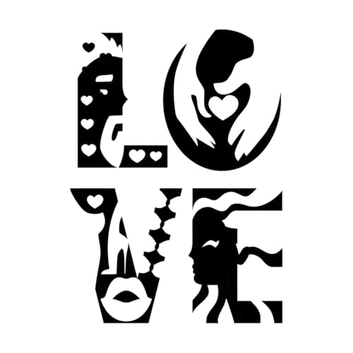 Liebe Typografie Wandaufkleber PVC 36x49.8cm Fallt nicht ab Schwarz Liebe Typografie Wandaufkleber PVC 36x49.8cm Fallt nicht ab Schwarz von ERGOU