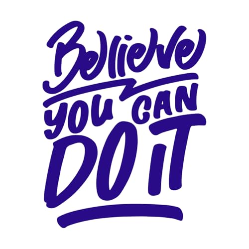 Motivierende Typografie-Aufkleber "Believe You Can Do It", 52 x 65,8 cm, wird nicht abfallen, dunkelblau Motivierende Typografie-Aufkleber "Believe You Can Do It", 52 x 65,8 cm, wird nicht abfallen, dunkelblau von ERGOU