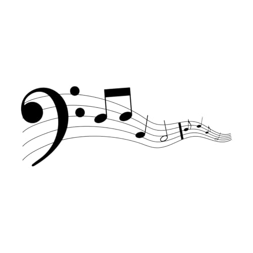 Musiknoten Welle und Notensystem Violin- und Bassschlüssel Lied oder Notenblatt flaches Design Fein geschnitzte Aufkleber 30x78.7cm Glasaufkleber Schwarz Musiknoten Welle und Notensystem Violin- und Bassschlüssel Lied oder Notenblatt flaches Design Fein geschnitzte Aufkleber 30x78.7cm Glasaufkleber Schwarz von ERGOU