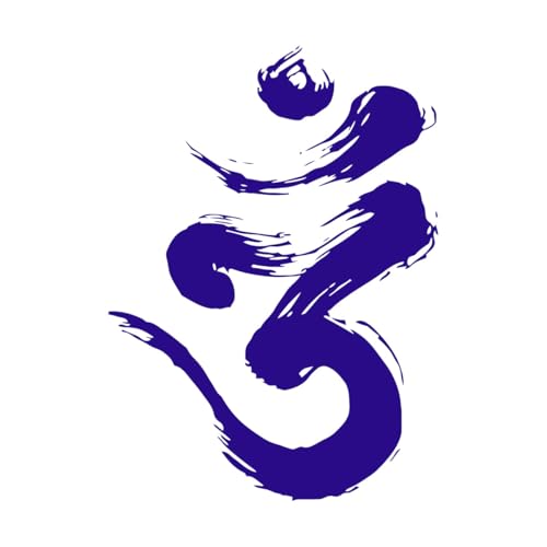 Om-Symbol Meditations-/Yoga-Studio-Wandaufkleber, 68 x 93,9 cm, kann Informationen ändern und hinzufügen, Dunkelblau von ERGOU