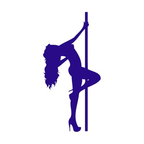 Pole Dancer Striptease-Vinyl-Aufkleber, 28 x 58,2 cm, entfernbar, ohne Klebstoff zu hinterlassen, Dunkelblau Pole Dancer Striptease-Vinyl-Aufkleber, 28 x 58,2 cm, entfernbar, ohne Klebstoff zu hinterlassen, Dunkelblau von ERGOU