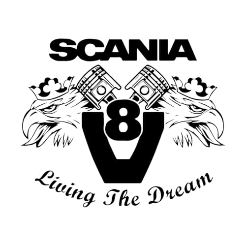 Scania Dream Come True V8 Svempra Feine Schnitzaufkleber, 68 x 82,5 cm, beschädigt die Wandoberfläche nicht, Schwarz Scania Dream Come True V8 Svempra Feine Schnitzaufkleber, 68 x 82,5 cm, beschädigt die Wandoberfläche nicht, Schwarz von ERGOU
