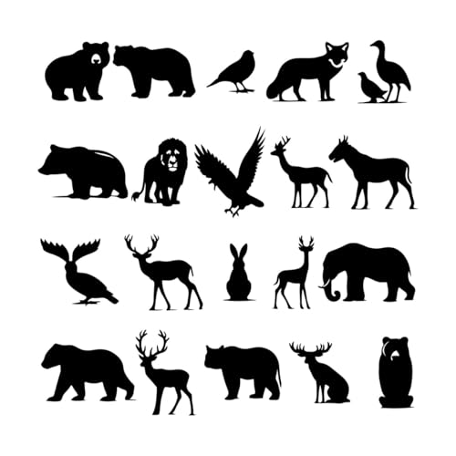 Tiersilhouette-Bild Tiersilhouette-Clipart Gravuraufkleber 42x42.5cm Beschädigt die Wandoberfläche nicht Schwarz Tiersilhouette-Bild Tiersilhouette-Clipart Gravuraufkleber 42x42.5cm Beschädigt die Wandoberfläche nicht Schwarz von ERGOU