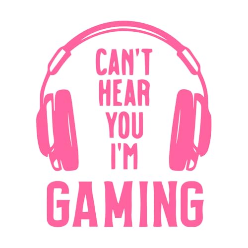Videospiel-Zitate "I Can't Hear You I'm Playing Games Player Life", feine Schnitzerei-Aufkleber, 68 x 80,1 cm, Rosa von ERGOU
