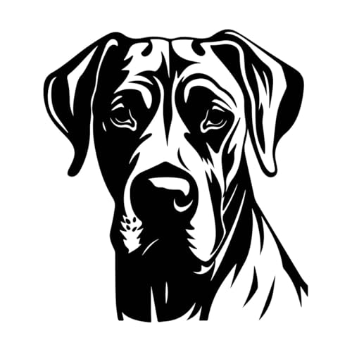 engelhafte Silhouette des Kopfes der Deutschen Dogge Gravuraufkleber 42x46.5cm Karosseriedekoration Schwarz engelhafte Silhouette des Kopfes der Deutschen Dogge Gravuraufkleber 42x46.5cm Karosseriedekoration Schwarz von ERGOU