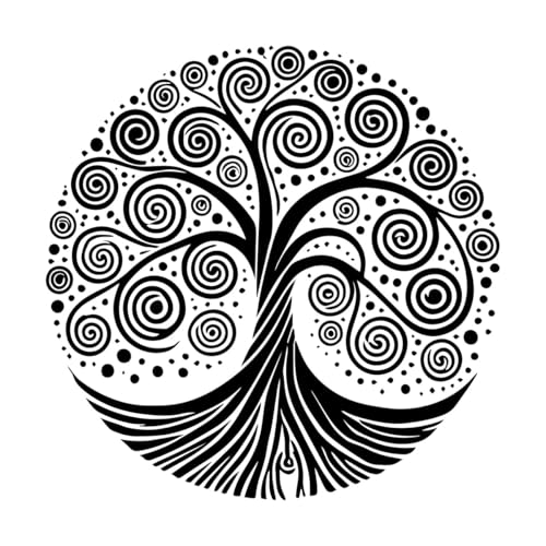 keltischer Baum des Lebens Clipart mit Sackgeometrie Wandaufkleber 42x42.1cm Mehrere Farbauswahl Schwarz keltischer Baum des Lebens Clipart mit Sackgeometrie Wandaufkleber 42x42.1cm Mehrere Farbauswahl Schwarz von ERGOU