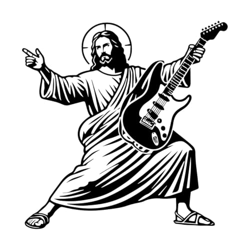 lustiges Jesus Christus Gitarristen Clipart Wand- und Wandaufkleber aus Vinyl 42x42.5cm Beschädigt die Wandoberfläche nicht Schwarz lustiges Jesus Christus Gitarristen Clipart Wand- und Wandaufkleber aus Vinyl 42x42.5cm Beschädigt die Wandoberfläche nicht Schwarz von ERGOU