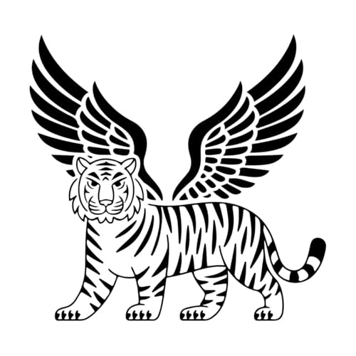 mutiger und auffälliger und geflügelter Tiger Fein geschnitzte Aufkleber 42x43.5cm Änderungen und Informationen möglich Schwarz mutiger und auffälliger und geflügelter Tiger Fein geschnitzte Aufkleber 42x43.5cm Änderungen und Informationen möglich Schwarz von ERGOU
