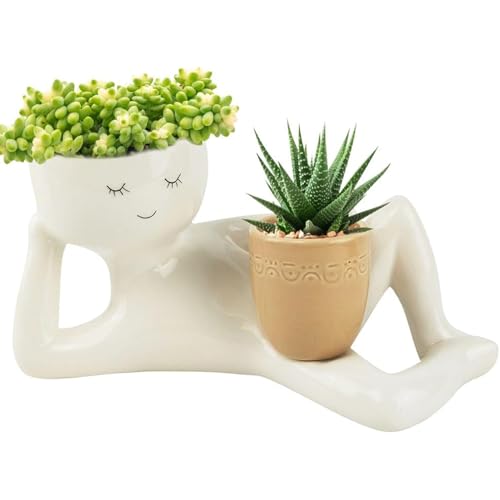 ERHNGL Lazy Guy Pflanzer, Fauler Kleiner Charakter Blumenpot Sukkulente Pflanzer Liegen Harzornamente Home Dekoration Für Familien- Und Freunde Geschenk Yellow ERHNGL Lazy Guy Pflanzer, Fauler Kleiner Charakter Blumenpot Sukkulente Pflanzer Liegen Harzornamente Home Dekoration Für Familien- Und Freunde Geschenk Yellow von ERHNGL