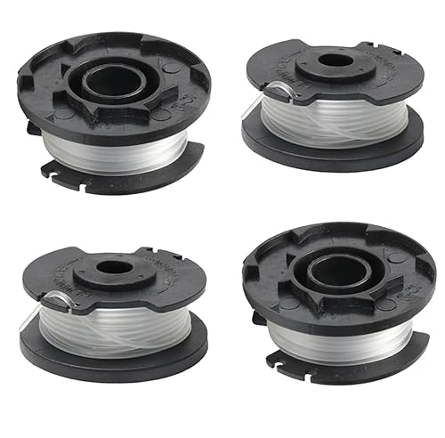 4 Stück Ersatzspulenschnur, Fadenspulen für Einhell Rasentrimmer Ersatzfadenspule für Einhell GE-CT 18/28 Li TC Nylon-Rasentrimmer, 4,9 m lang, 1,6 mm von ERHUO