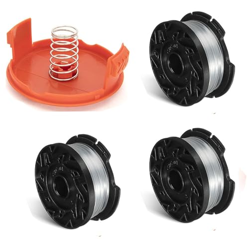 Trimmerspule für Rasentrimmer, kompatibel mit Black+Decker Rasentrimmer, ersetzt A6485, A6481, AF-100, ST5530-GB, GLC3630L20-GB, STC1820PC-GB, BESTA530-GB, BESTA525-GB, mit 1 von ERHUO