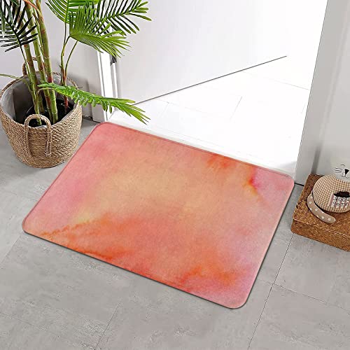 ERICAT Badteppich rutschfeste,Pfirsich in Schattierungen von Pink, Orange und Gelb,Wasserabsorbierend Badematte maschinenwaschbar Badvorleger für Dusche,Badewanne,40x60cm von ERICAT