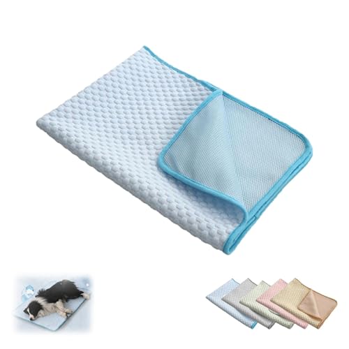 ERICAT Dog Cooling Mat, Portable Pad for Indoor Or Outdoor, Pet Bed Mat, Pet Cooling Blanket, Suitable for All Pets(Blue.,XS(15.7 * 11.8in)) von ERICAT