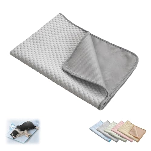 ERICAT Dog Cooling Mat, Portable Pad for Indoor Or Outdoor, Pet Bed Mat, Pet Cooling Blanket, Suitable for All Pets(Grey,XS(15.7 * 11.8in)) von ERICAT