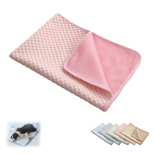 ERICAT Dog Cooling Mat, Portable Pad for Indoor Or Outdoor, Pet Bed Mat, Pet Cooling Blanket, Suitable for All Pets(Pink,L (27.5 * 21.6in)) von ERICAT
