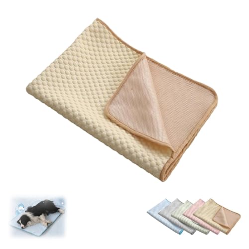 ERICAT Dog Cooling Mat, Portable Pad for Indoor Or Outdoor, Pet Bed Mat, Pet Cooling Blanket, Suitable for All Pets(Yellow,XS(15.7 * 11.8in)) von ERICAT