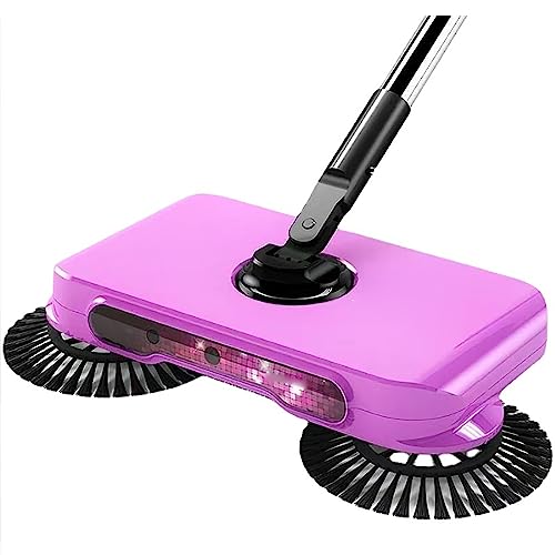 ERICAT Lazy Sweeper-Maschine, Handschub-Bodenkehrmaschine Mit Suchscheinwerfern, Geräuscharm Und Nicht Elektrisch, Um 180° Drehbare Reinigungskehrmaschine Für Die Teppichreinigung Im Heimbüro von ERICAT