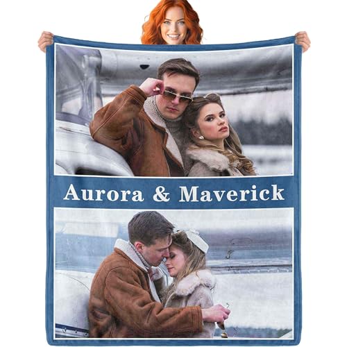 ERICAT personalisierte Decke Foto und Text,Decke personalisiert Baby Decke,kuscheldecke personalisiert,kuscheldecke mit Foto,selbst gestalten Geschenke für Mama, Papa, Paare, Freundin, Freund von ERICAT