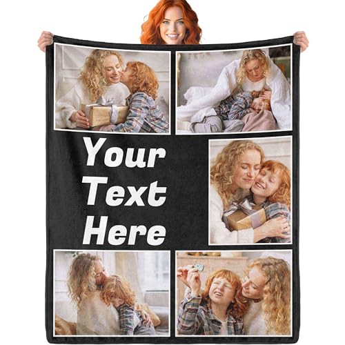 ERICAT personalisierte Decke Foto und Text,Decke personalisiert Baby Decke,kuscheldecke personalisiert,kuscheldecke mit Foto,selbst gestalten Geschenke für Mama, Papa, Paare, Freundin, Freund von ERICAT