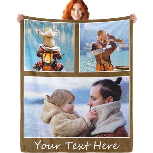 ERICAT personalisierte Decke Foto und Text,Decke personalisiert Baby Decke,kuscheldecke personalisiert,kuscheldecke mit Foto,selbst gestalten Geschenke für Mama, Papa, Paare, Freundin, Freund von ERICAT