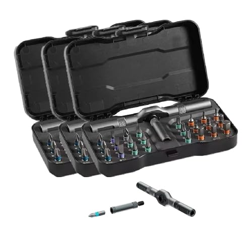 Hardpointing Dly Screwdriver Set, 24 In 1 Dly Screwdriver Set Magnetic Compact And Portable Ratchet(Silver*3) von ERICAT