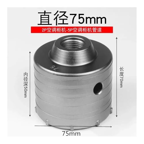 30 mm – 160 mm Wandlochsägen-Bohrer, Legierung Plus 110 mm – 530 mm Stange, passend for Beton, Zement, Stein, Senkbohrer(Red) von ERIHJOX