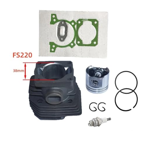 35mm 38mm 40mm Zylinderkolbensatz passend for FS160 FS220 FS280 FS 160 220 280 Freischneider Freischneider Grasteile(38mm FS220) von ERIHJOX