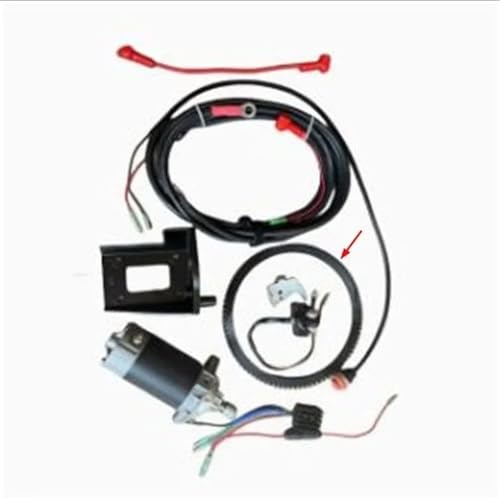 DT30 ELEKTRISCHE Start Conversion KIT Fit for 2T 30HP AUßENBORD Starter Motor Batterie GLEICHRICHTER REGLER Schalter(Kit with Gear Ring) von ERIHJOX