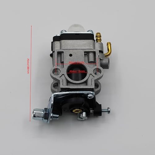 ERIHJOX Vergaser Carb 11mm 15mm for 2-Takt Hedge 22cc 26cc 33cc 34cc 43cc 49cc 52cc Brushcutter Pinsel Cutter Kettensäge 40-5(15mm) von ERIHJOX