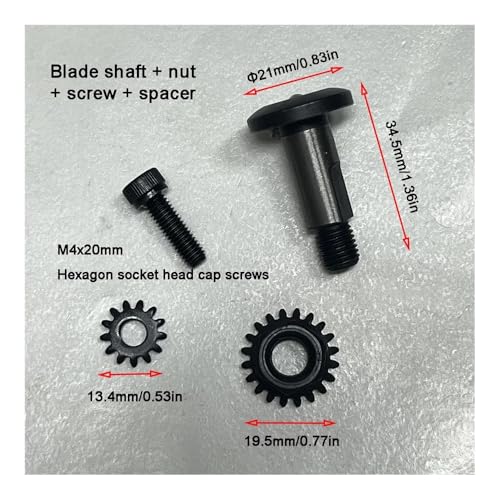 ERIHJOX Zubehör Passend for 3.0 Elektrische Gartenschere Aluminium Sitzwelle Schraubverschluss(Set 1) von ERIHJOX