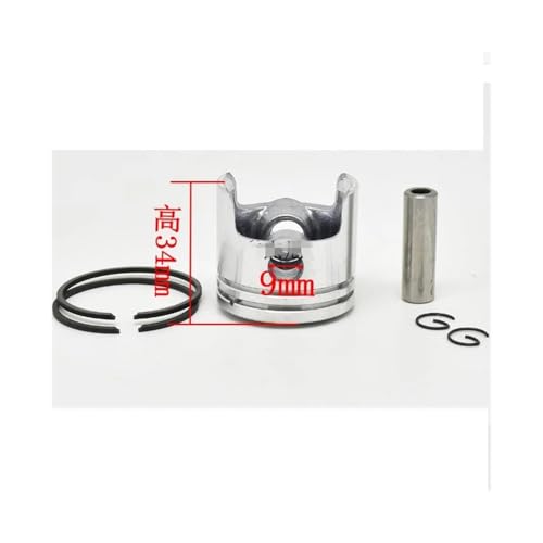 Kolbensatz 37 mm passend for TH34 TH34D 2 Zyklus 34CC Zylinderringe Stiftclips Assy Ersatz von ERIHJOX