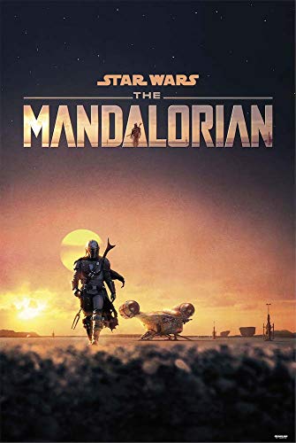 Grupo Erik Star Wars Deko - The Mandalorian Poster - Kunstdruck - Deko Schlafzimmer - Zimmer Deko - Größe : 61 x 91, 5 cm - Originales Geschenk - Offizielle Lizenz - Star Wars Fanartikel von Grupo Erik