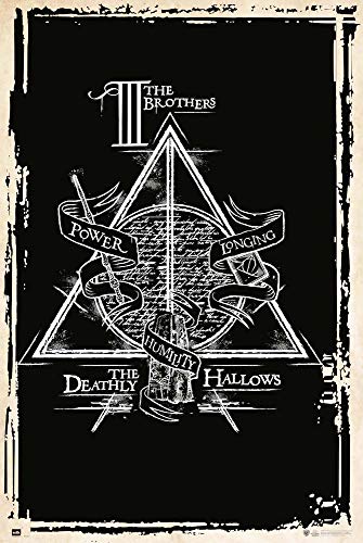 ERIK Harry Potter Poster - Poster Harry Potter und die Heiligtümer des Todes Symbol - Kunstdruck - Deko Schlafzimmer - Größe : 61 x 91 - Offizielle Lizenz - Harry Potter Fanartikel von ERIK