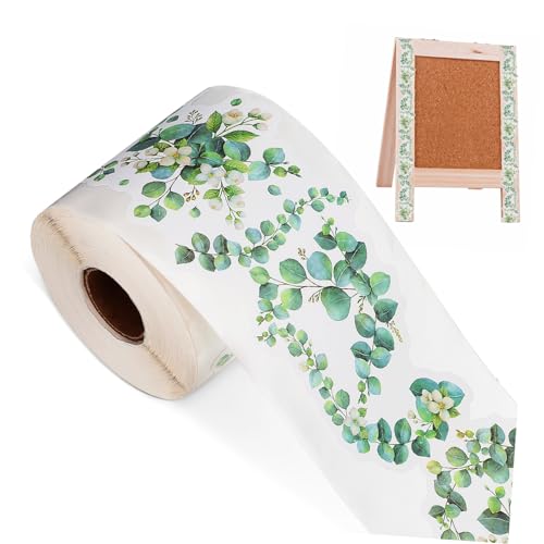ERINGOGO 1rolle Roll Border Sticker Mit Pflanzenmuster Chalkboard Trim Für Pinnwände Fenster Und Türen Langlebig Selbstklebend Für Klassenzimmer Und Bürodekoration von ERINGOGO