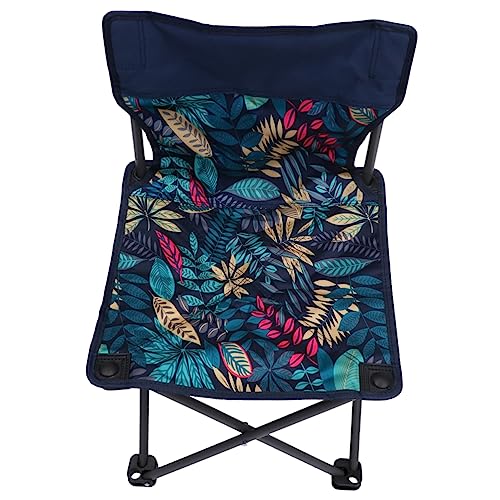 ERINGOGO 1 Stück Faltstuhl für Angeln und Camping Leichter Tragbarer Klappstuhl mit Rückenlehne für Outdoor Aktivitäten Tragetasche Einfach zu Reinigen Dunkelblau von ERINGOGO