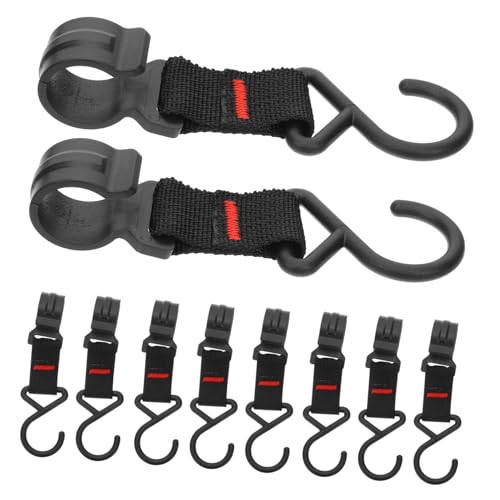 ERINGOGO 10 Stück Camping haken mit Hoher Tragkraft Windfester Kunststoff karabiner Vielseitig für Kleider Kochgeschirr und Taschen Praktisches Outdoor zubehör für Zelte und Campingregale von ERINGOGO
