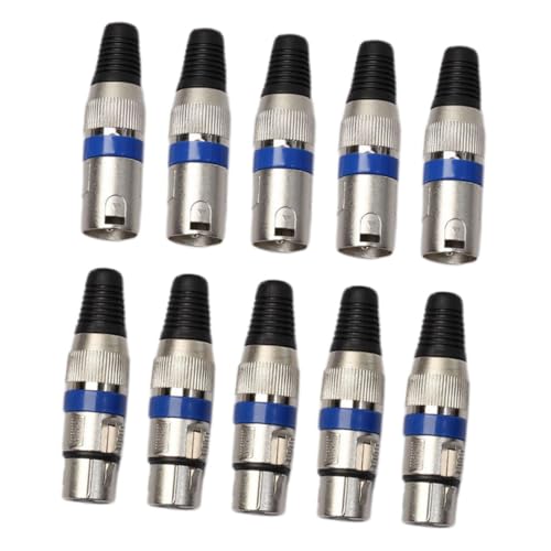 ERINGOGO 10 Stück Männlich zu Weiblich Audio Kabel Stecker Pin Mikrofon für Stabile Signalübertragung Vielseitig Einsetzbar für Mixer und von ERINGOGO