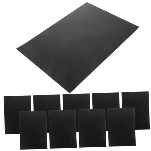 ERINGOGO 10 Stück Matte PP Kunststoffplatten Schwarz Formbare Bastelplatten Kratzfest Leicht Zuschneidbar Vielseitig für Bilderrahmen DIY Deko Schutzfolien und Heimwerkerprojekte von ERINGOGO
