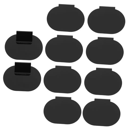 ERINGOGO 10 Stück Teiliges Abwischbare Kleine Schwarze Tafel etikettenclips Wiederverwendbare Aufbewahrungskorb beschriftungsklammern Beschreibbare Tafelklemmen für Regale und Preisanzeige von ERINGOGO