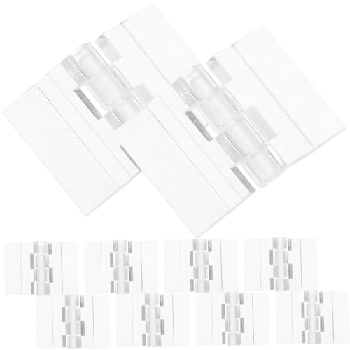 ERINGOGO 10 Stück Teiliges Acrylscharniere Transparent Leicht Gewichtig Sanft Öffnend Schranktürscharnier Für Möbel Türen DIY Projekte von ERINGOGO