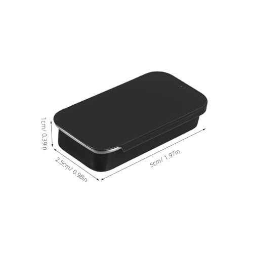 ERINGOGO 10 Stück Teiliges Kleine Rechteckige Blechbox mit Schiebedeckel Tragbare Mini Aufbewahrungsbox für Kaugummi und Süßigkeiten Praktische Kleine Metallbox mit Deckel Schwarz von ERINGOGO