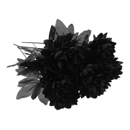 ERINGOGO 10 Stück Teiliges Künstliche Dahlien Blumensträuße in Schwarz Realistisch aus Stoff Gefertigt Langlebig und Vielseitig für Halloween Dekoration Trauerfeiern Hochzeiten und ERINGOGO 10 Stück Teiliges Künstliche Dahlien Blumensträuße in Schwarz Realistisch aus Stoff Gefertigt Langlebig und Vielseitig für Halloween Dekoration Trauerfeiern Hochzeiten und von ERINGOGO