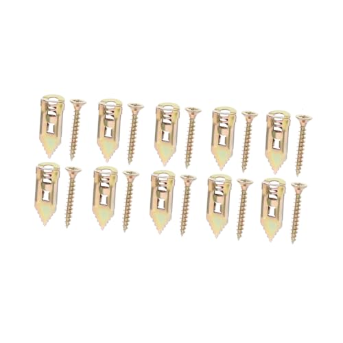 ERINGOGO 10 Stück Teiliges Metall Hohlraumdübel Schrauben Rostfrei Verschleißfest für Trockenbau Deckenbefestigung Starke Selbstbohrende Ankerbolzen zur Sicheren Wandmontage von ERINGOGO