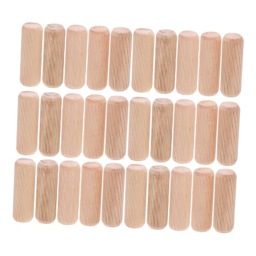 ERINGOGO 100 Stück Holzdübel Holzstäbe mit Rillen für Möbelverbindung Basteln Möbelbau Holzleisten mit Eleganter Diagonaler Maserung Einfache Montage Zubehör für Heimwerker und Handwerk von ERINGOGO
