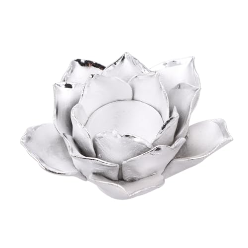ERINGOGO 1Pc Eisen Kerzenhalter Kerzen Decor Taper Kerzenhalter Decor Leuchter Kerzenhalter Halter Kerzenständer Teelichthalter Teelichtständer Silber von ERINGOGO