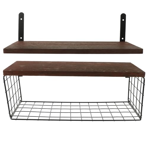 ERINGOGO 1Satz Schwebendes Wandregal aus Holz mit Eisenrahmen für Badezimmer und Wohnzimmer Aufbewahrungsregal zur Wandmontage Vielseitig Einsetzbar ERINGOGO 1Satz Schwebendes Wandregal aus Holz mit Eisenrahmen für Badezimmer und Wohnzimmer Aufbewahrungsregal zur Wandmontage Vielseitig Einsetzbar von ERINGOGO
