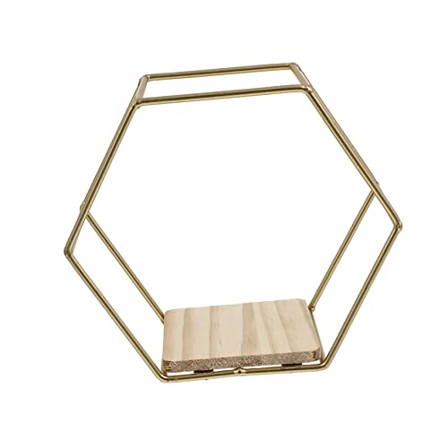 ERINGOGO Wandregal Aus Hexagon-Form Dekorativer Ablage-Rack Für Wohnzimmer Und Schlafzimmer Multifunktionale Wandmontage Für Pflanzen Und Deko Und Platzsparend Goldfarbenes Design ERINGOGO Wandregal Aus Hexagon-Form Dekorativer Ablage-Rack Für Wohnzimmer Und Schlafzimmer Multifunktionale Wandmontage Für Pflanzen Und Deko Und Platzsparend Goldfarbenes Design von ERINGOGO