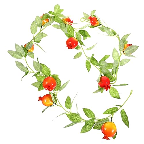 ERINGOGO 1stück Künstliche Pomegranate Rattan Dekoration Lebensnahe Kirschblätter Ranke Für Wände Regale Türen Und Feiern Lang Für Wohnaccessoires von ERINGOGO