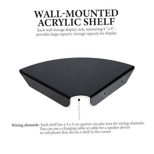 ERINGOGO 2 Sätze Eck acryl Wandregal Schweberegale mit Abweisblech Starke Tragkraft Vielseitig Nutzbar für Lautsprecher Deko Bad Küche Wohnzimmer Modernes Schwarzes Design ERINGOGO 2 Sätze Eck acryl Wandregal Schweberegale mit Abweisblech Starke Tragkraft Vielseitig Nutzbar für Lautsprecher Deko Bad Küche Wohnzimmer Modernes Schwarzes Design von ERINGOGO